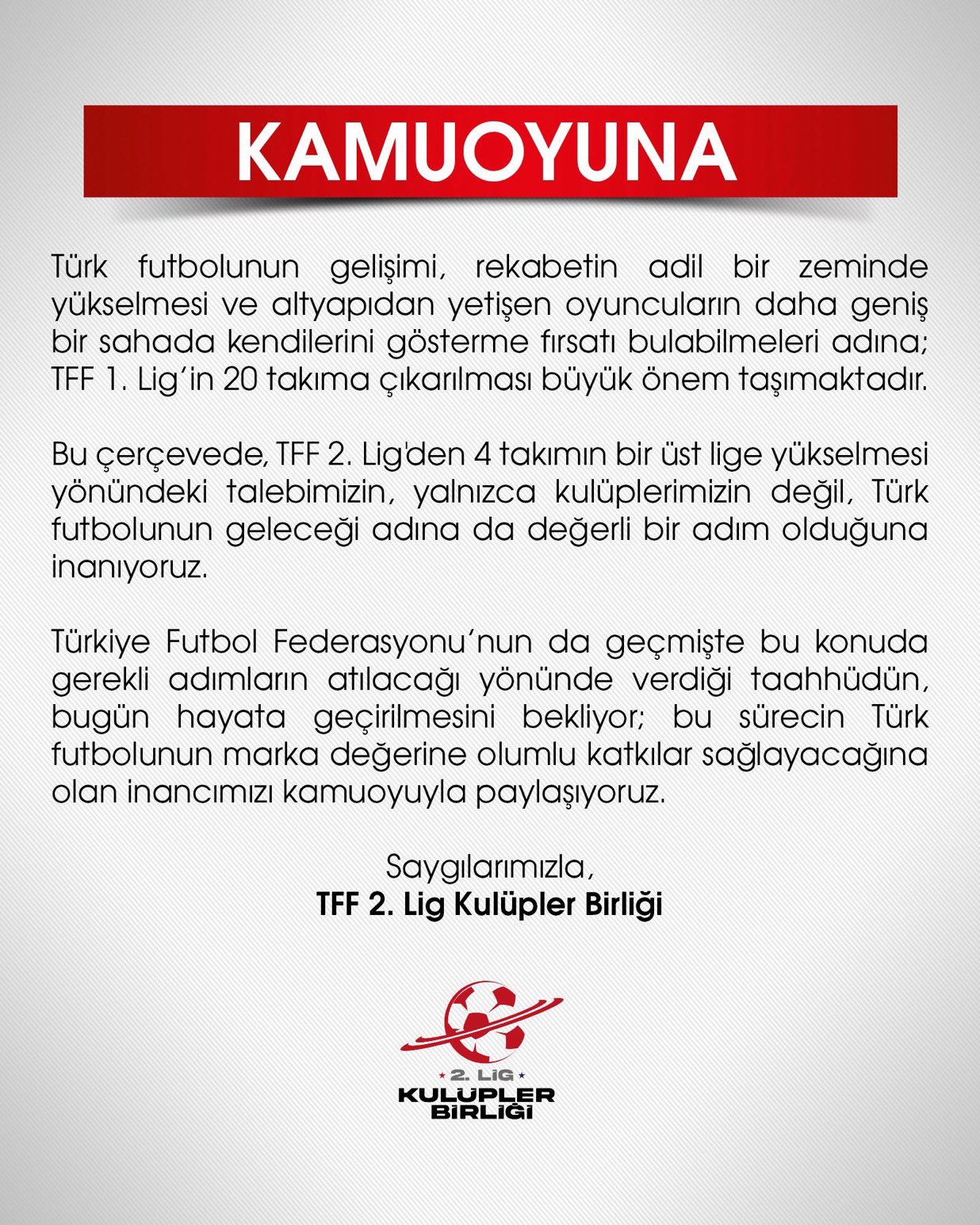 2. Lig Kulüpler Birliği toplantısı