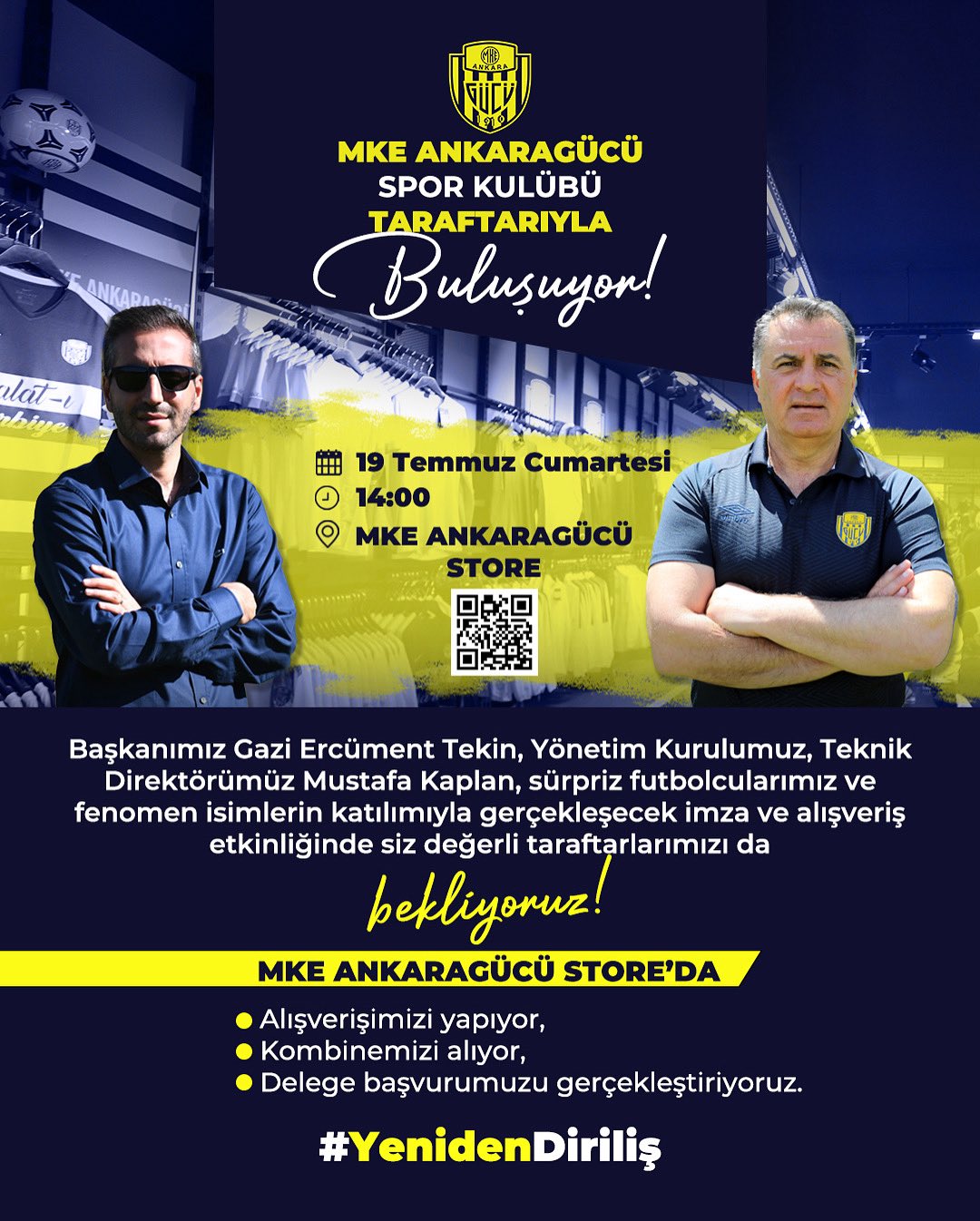 Ankaragucu 19 Temmuzda Storeda Stoklari Bitiriyoruz Taraftarla Bulusma Bu baslik